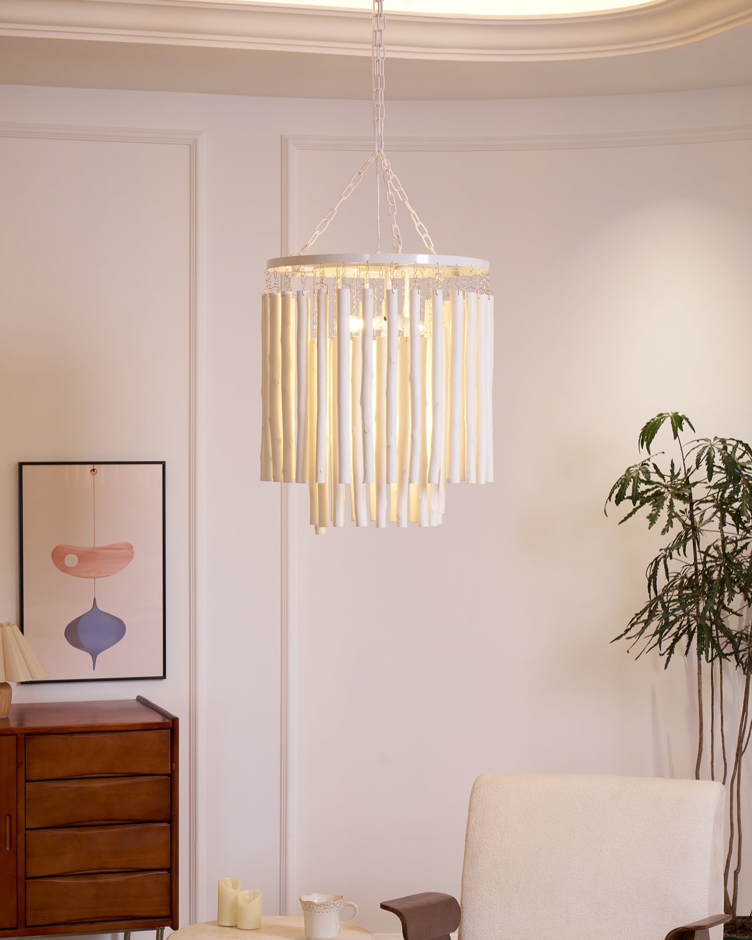 Nyphaiel Postmodern Luxury Wood Chandelier