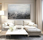 Abstract Textured Monochrome Strokes Oil Painting