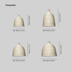 Muto Modern Rattan Pendant Light Over Dining Table/Bedroom