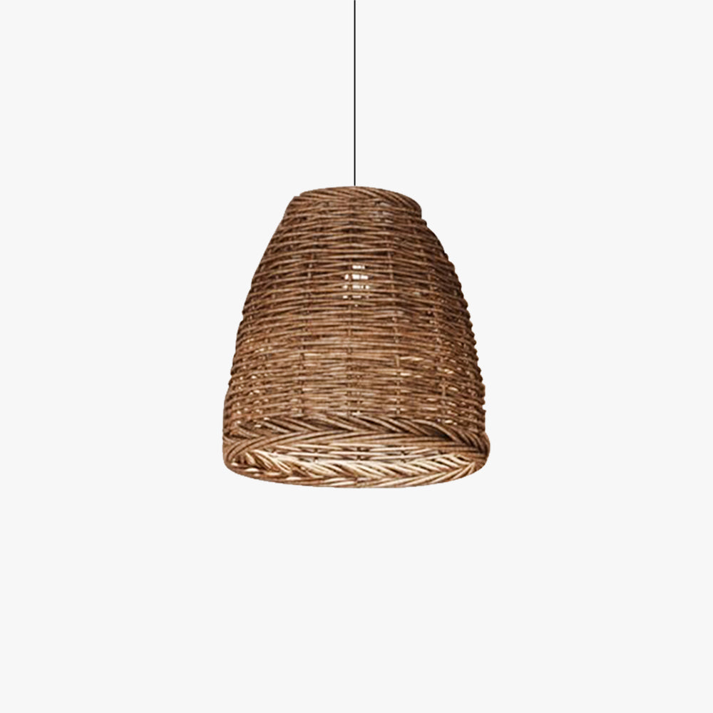 Muto Vintage Rustic LED Pendant Light Rattan Living Room Bedroom