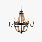 Epoch Industrial LED Pendant Light Metal/Rope Black Living Room/Bar