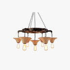 Epoch Industrial Creativity Chandelier Rust Metal/Rope Bar/Restaurant