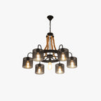 Epoch Vintage LED Pendant Light Black Rope/Metal Living Room