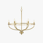 Silva Industrial Metal Candle Chandelier Black/Champagne Living Room/Bedroom