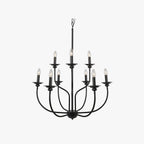 Silva Modern LED Chandelier Black Metal Bedroom Living Room