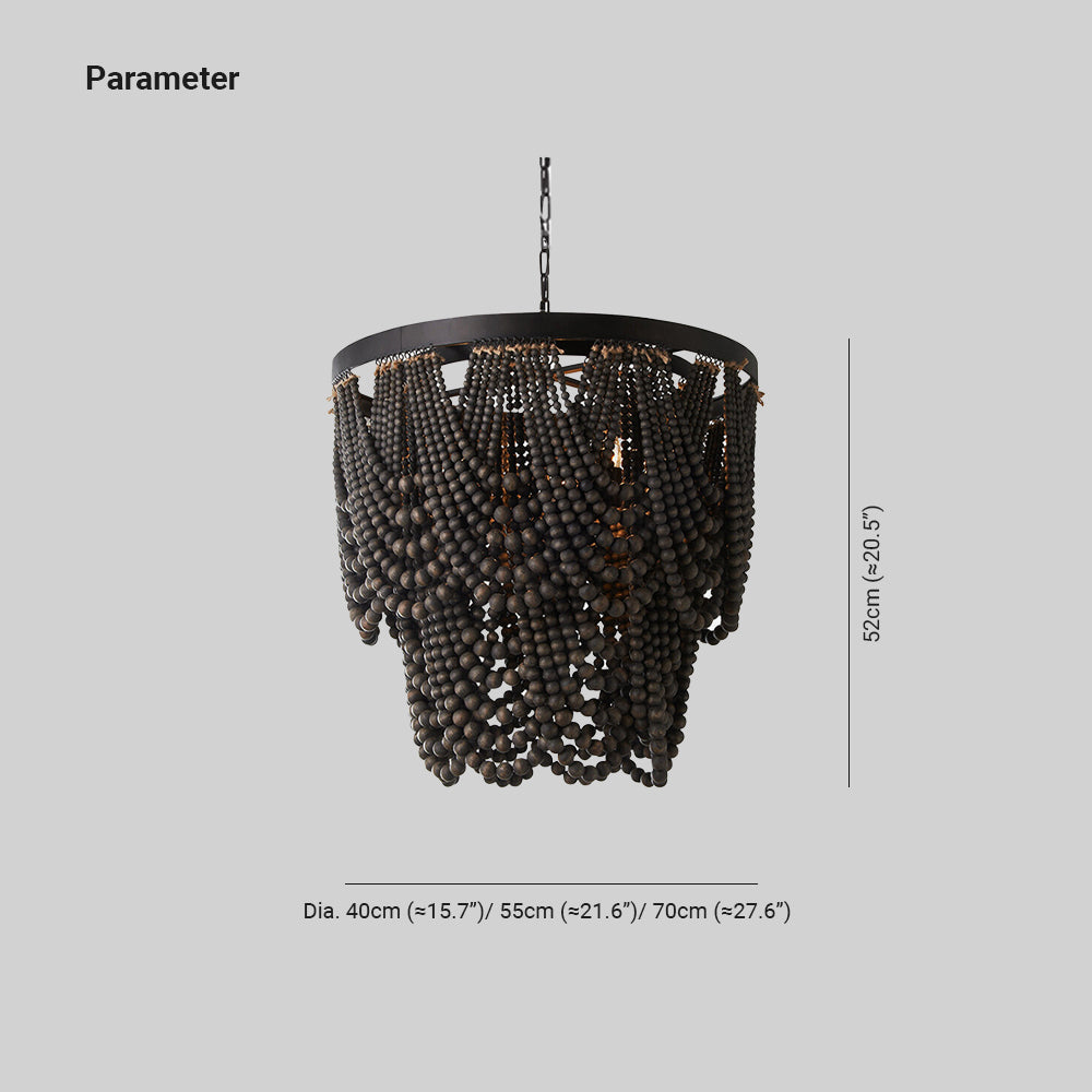 Muto Boho LED Pendant Light /Chandeliers Wood/Metal
