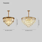 Arisha Modern LED Decorative Luxury Pendant Light Crystal Metal Black/Gold Ring Bedroom/Living Room