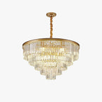Arisha Modern LED Decorative Luxury Pendant Light Crystal Metal Black/Gold Ring Bedroom/Living Room