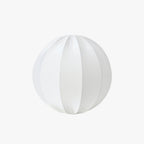 Ritta Modern Minimalist Sphere Metal/Fabric Pendant Light, White