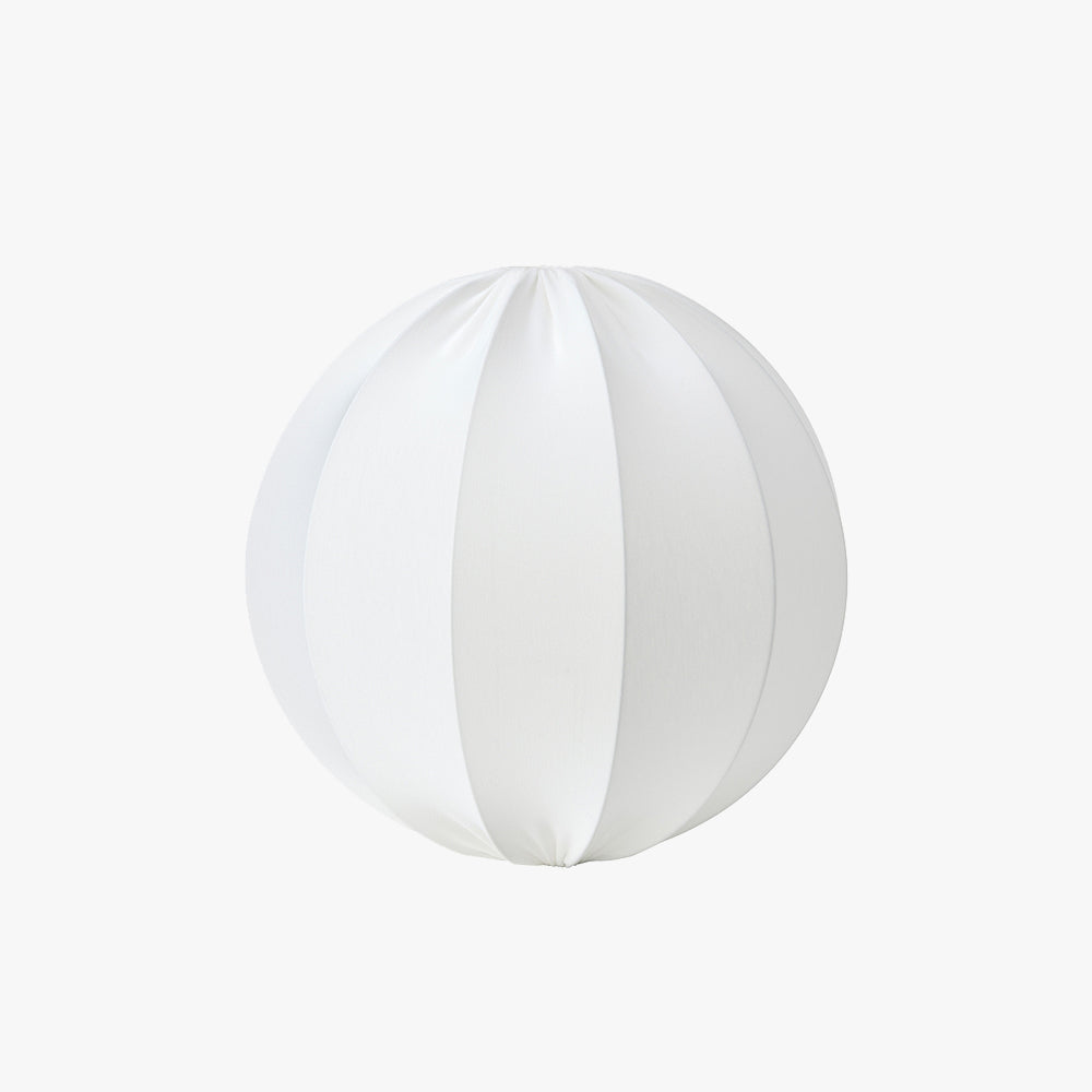 Ritta Modern Minimalist Sphere Metal/Fabric Pendant Light, White