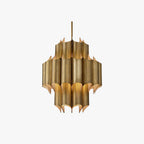 Arisha Simple Retro Creative Chandelier Brass Metal Bedroom