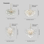 Valentina Luxury Modern LED Bubble Chandelier Glass Living Room
