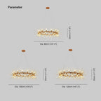 Arisha Modern Dandelion LED Pendant Light GoldCrystal Bedroom/Living Room