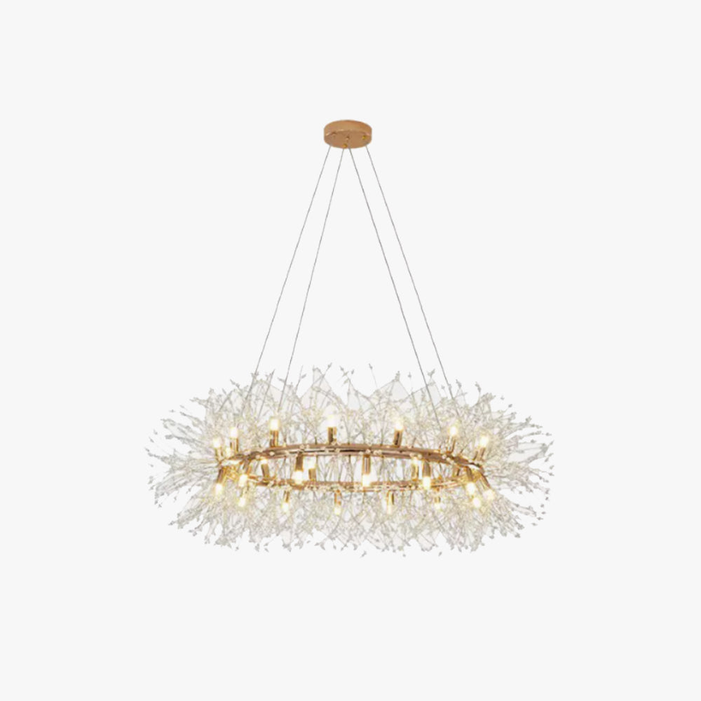 Arisha Modern Dandelion LED Pendant Light GoldCrystal Bedroom/Living Room