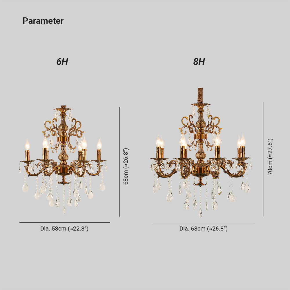 Silva Modern Design European LED Chandelier Crystal Luxury Golden Bronze Living/Dining/Bedroom