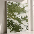 Set of 3 Green And White Triptych Painting