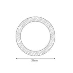 Wall Lamp Metal Body with Wood Rim Minimalist Style