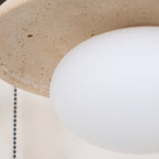 Solaro  Travertine Wall Light Pull Chain Switch