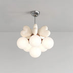 Chandelier Heart Accents Globe Shades Playful Modern Kids Room