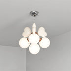 Chandelier Heart Accents Globe Shades Playful Modern Kids Room