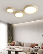 Ceiling Light Beige Flush Mount with Canopy Minimalist