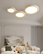 Ceiling Light Beige Flush Mount with Canopy Minimalist