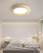 Ceiling Light Beige Flush Mount with Canopy Minimalist