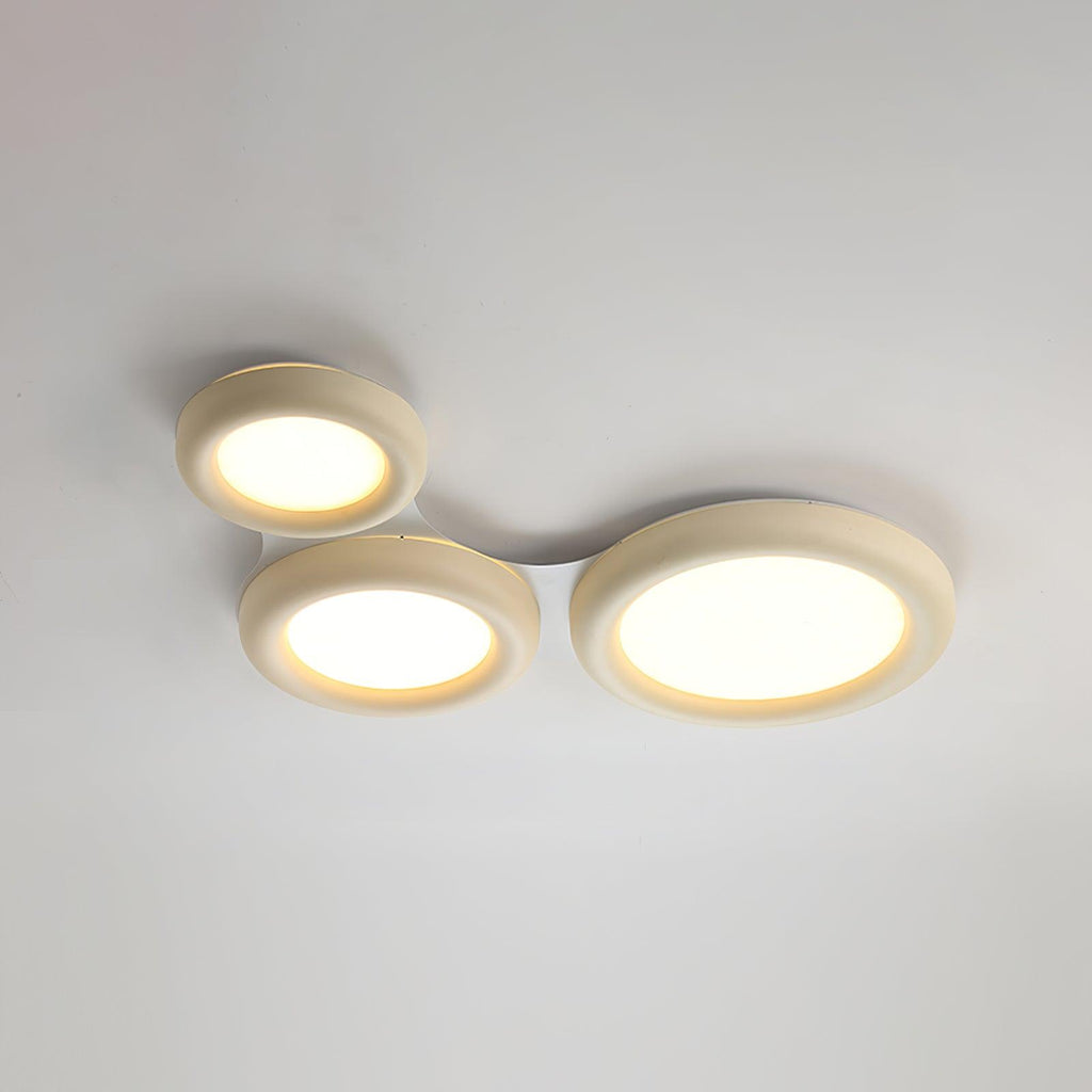 Ceiling Light Beige Flush Mount with Canopy Minimalist