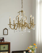 Elvion Classic Brass Crystal Chandelier