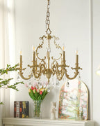Elvion Classic Brass Crystal Chandelier
