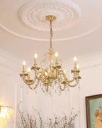 Elvion Classic Brass Crystal Chandelier