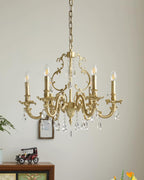Elvion Classic Brass Crystal Chandelier