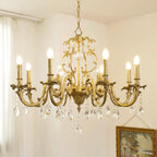 Elvion Classic Brass Crystal Chandelier