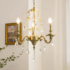 Elvion Classic Brass Crystal Chandelier