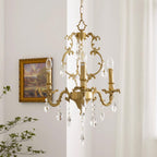 Elvion Classic Brass Crystal Chandelier