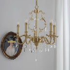 Elvion Classic Brass Crystal Chandelier