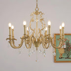 Elvion Classic Brass Crystal Chandelier