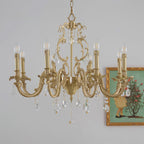 Elvion Classic Brass Crystal Chandelier