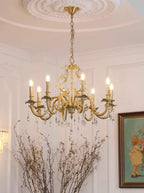 Elvion Classic Brass Crystal Chandelier