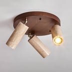 Zevenion Multi-Arm Travertine Ceiling Light