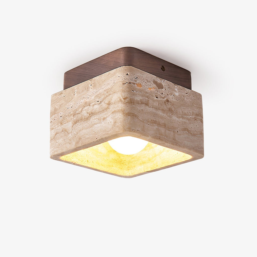 Alaearis Textured Travertine Ceiling Light