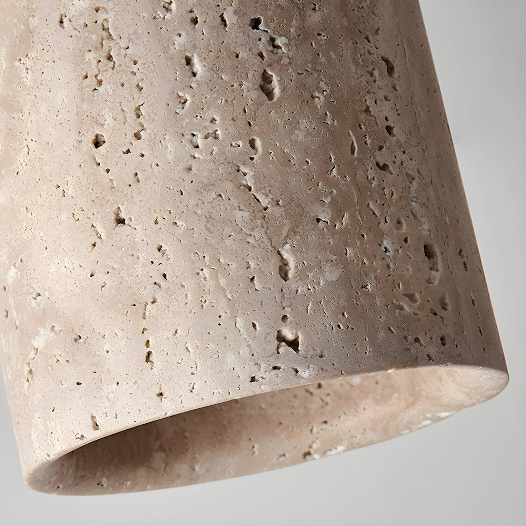 Aurnorira Cylinder Cap Travertine Ceiling Light