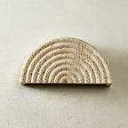 Faro Travertine Half-Moon Wall Lamp