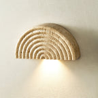 Faro Travertine Half-Moon Wall Lamp