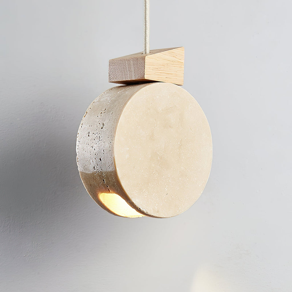 Ritta  Pendant Light Geometry Travertine