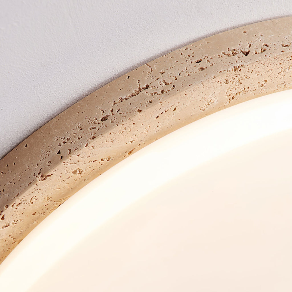 Etala Smooth-Edge Travertine Ceiling Light - Kingsley Beaumont
