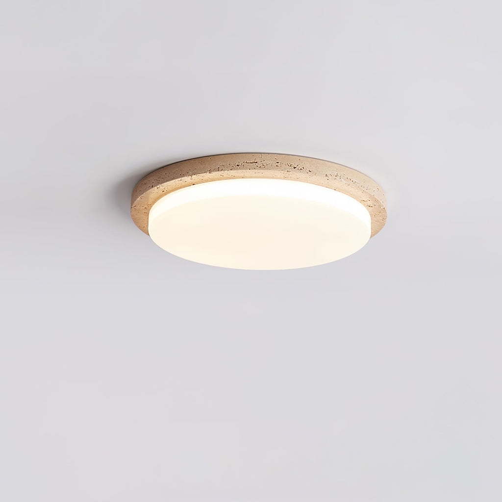 Etala Smooth-Edge Travertine Ceiling Light - Kingsley Beaumont