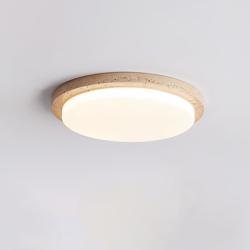 Etala Smooth-Edge Travertine Ceiling Light - Kingsley Beaumont