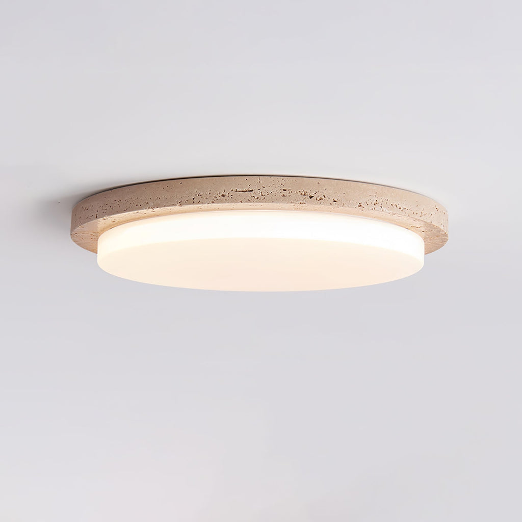 Etala Smooth-Edge Travertine Ceiling Light - Kingsley Beaumont