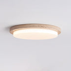 Etala Smooth-Rim Travertine Ceiling Light